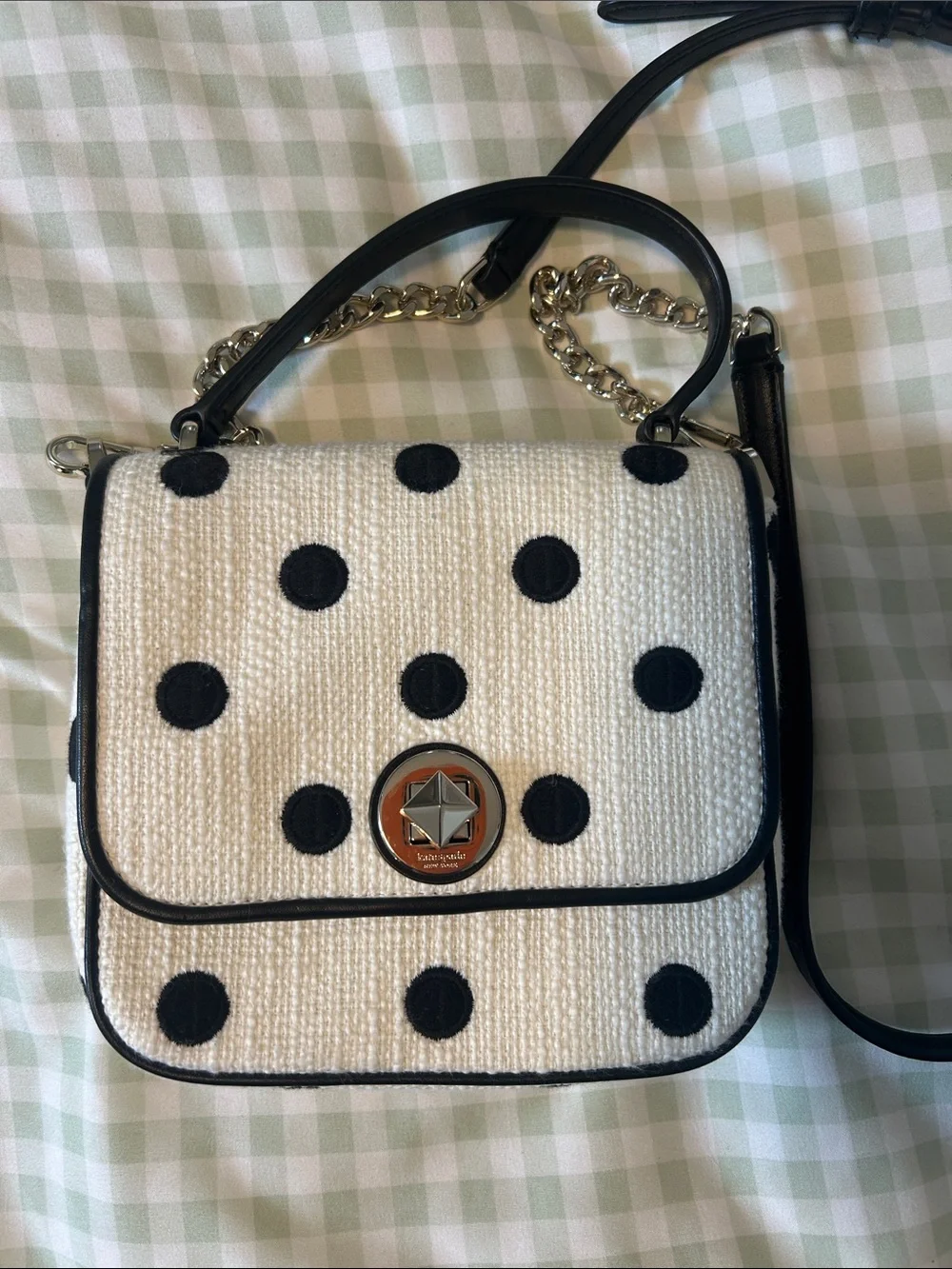 Kate Spade Black & White Polka Dot Crossbody Bag - Women